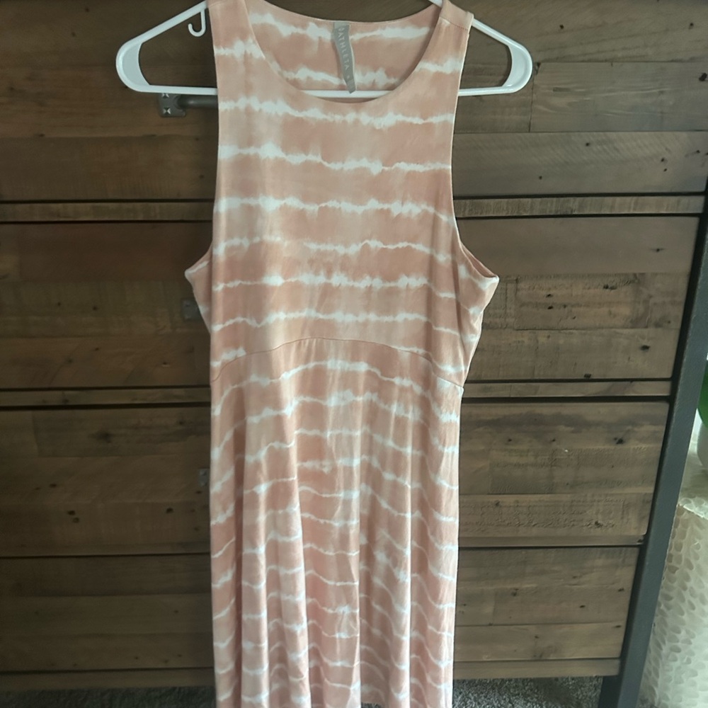 Athleta Peach tie dye Santorini tank dress